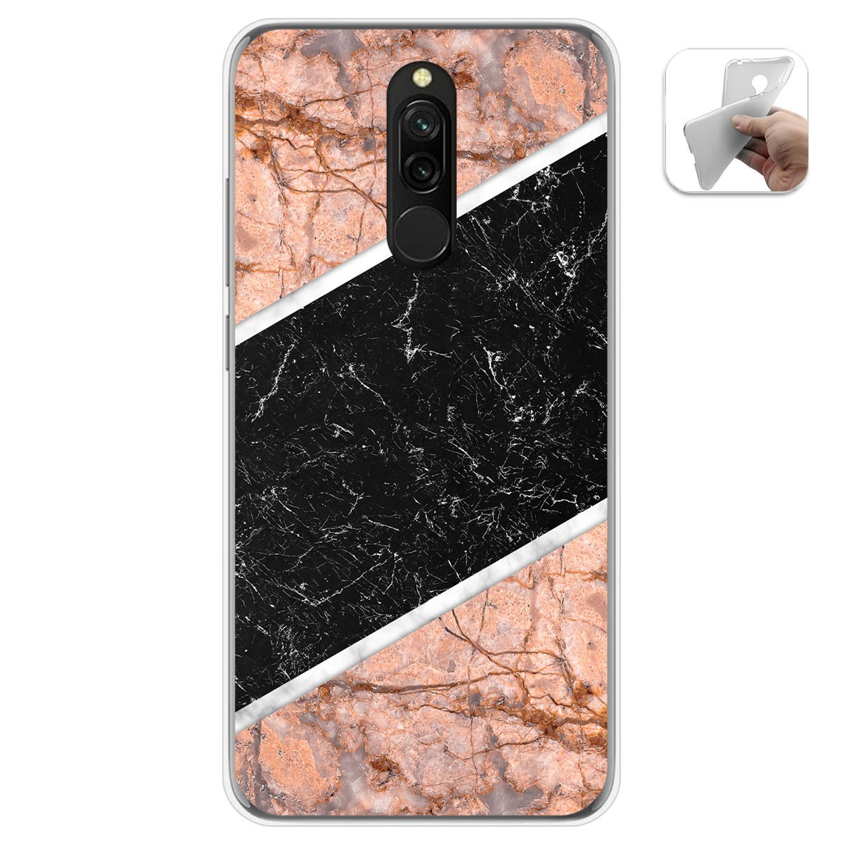 Funda Gel Tpu para Xiaomi Redmi 8 diseño Mármol 07 Dibujos