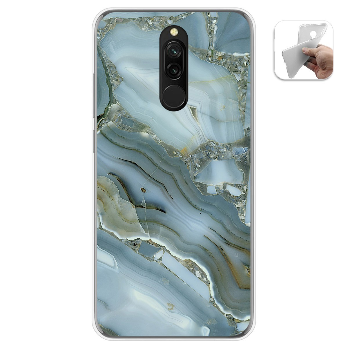 Funda Gel Tpu para Xiaomi Redmi 8 diseño Mármol 09 Dibujos