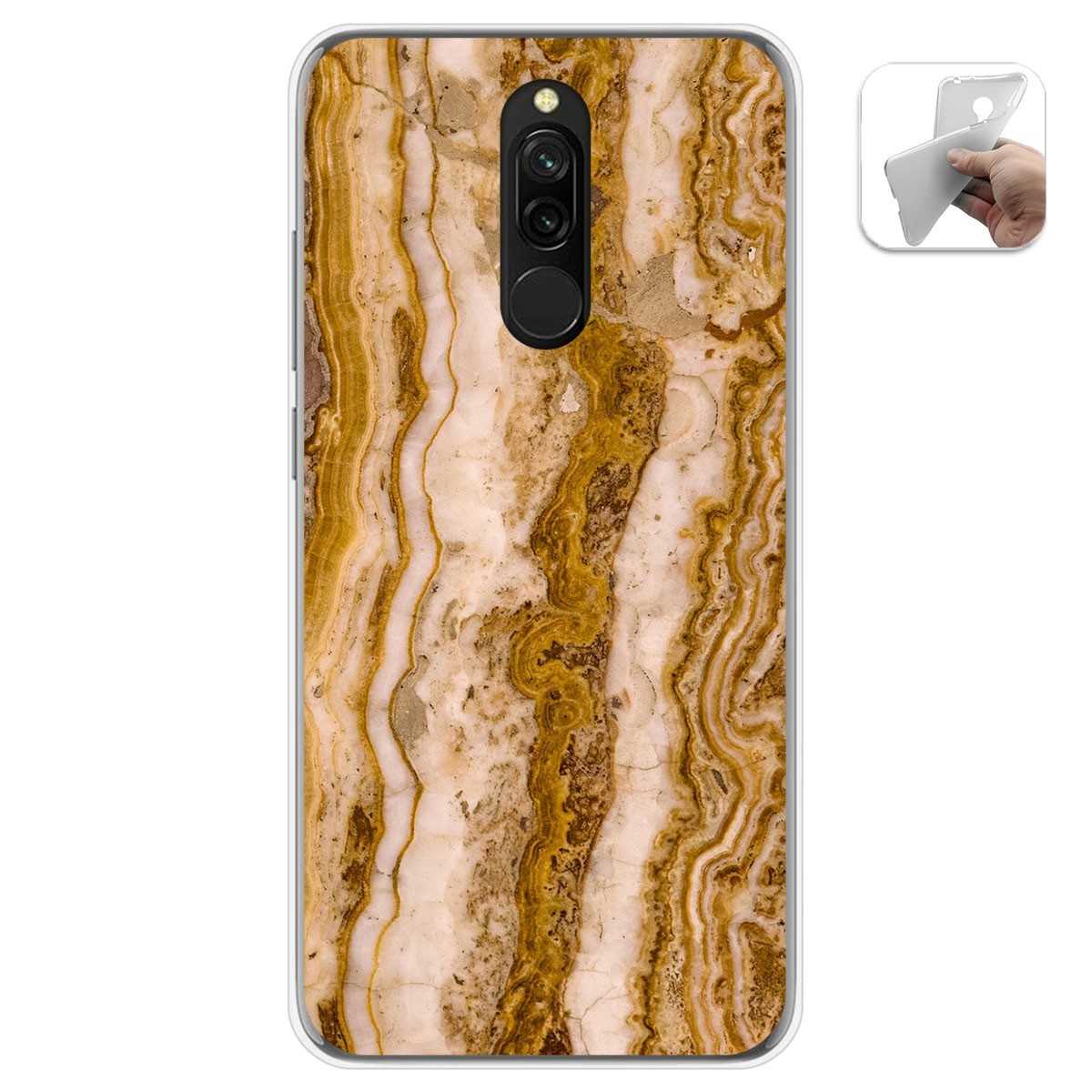 Funda Gel Tpu para Xiaomi Redmi 8 diseño Mármol 10 Dibujos