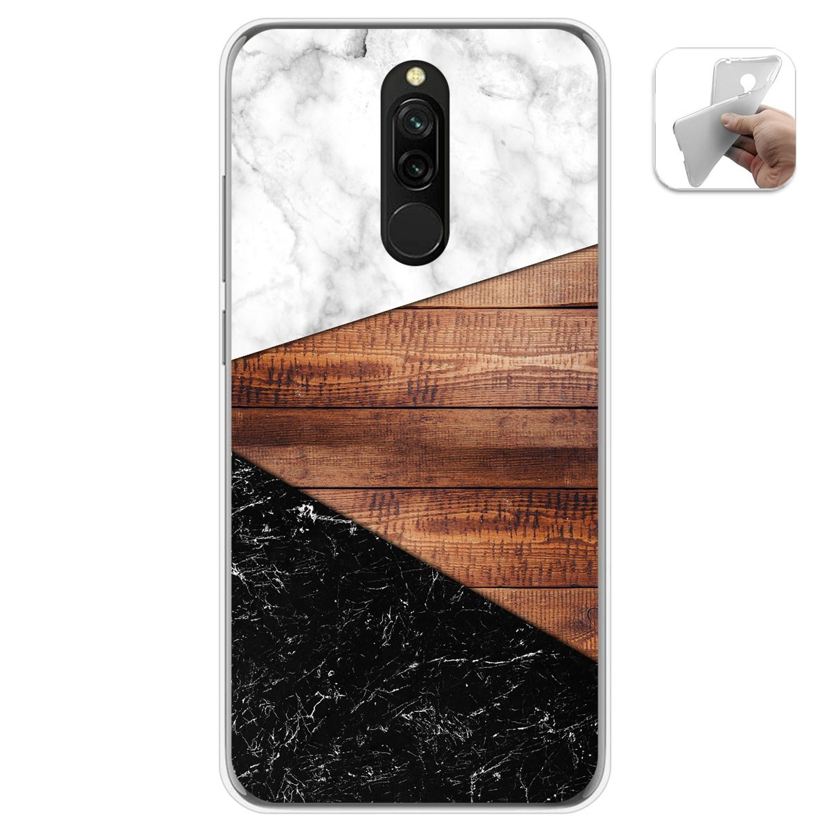 Funda Gel Tpu para Xiaomi Redmi 8 diseño Mármol 11 Dibujos