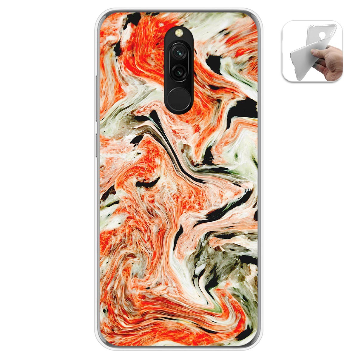 Funda Gel Tpu para Xiaomi Redmi 8 diseño Mármol 12 Dibujos