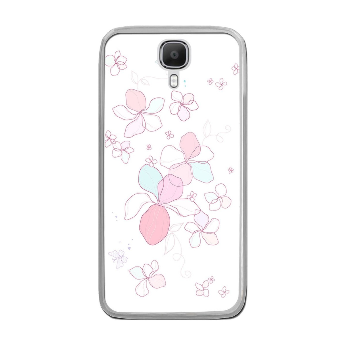 Funda Gel Tpu para Doogee X9 / X9 Pro  Diseño Flores Minimal Dibujos