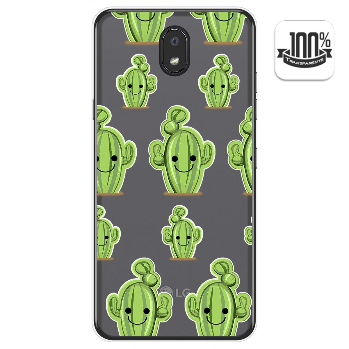 Funda Gel Transparente para Lg K30 diseño Cactus Dibujos