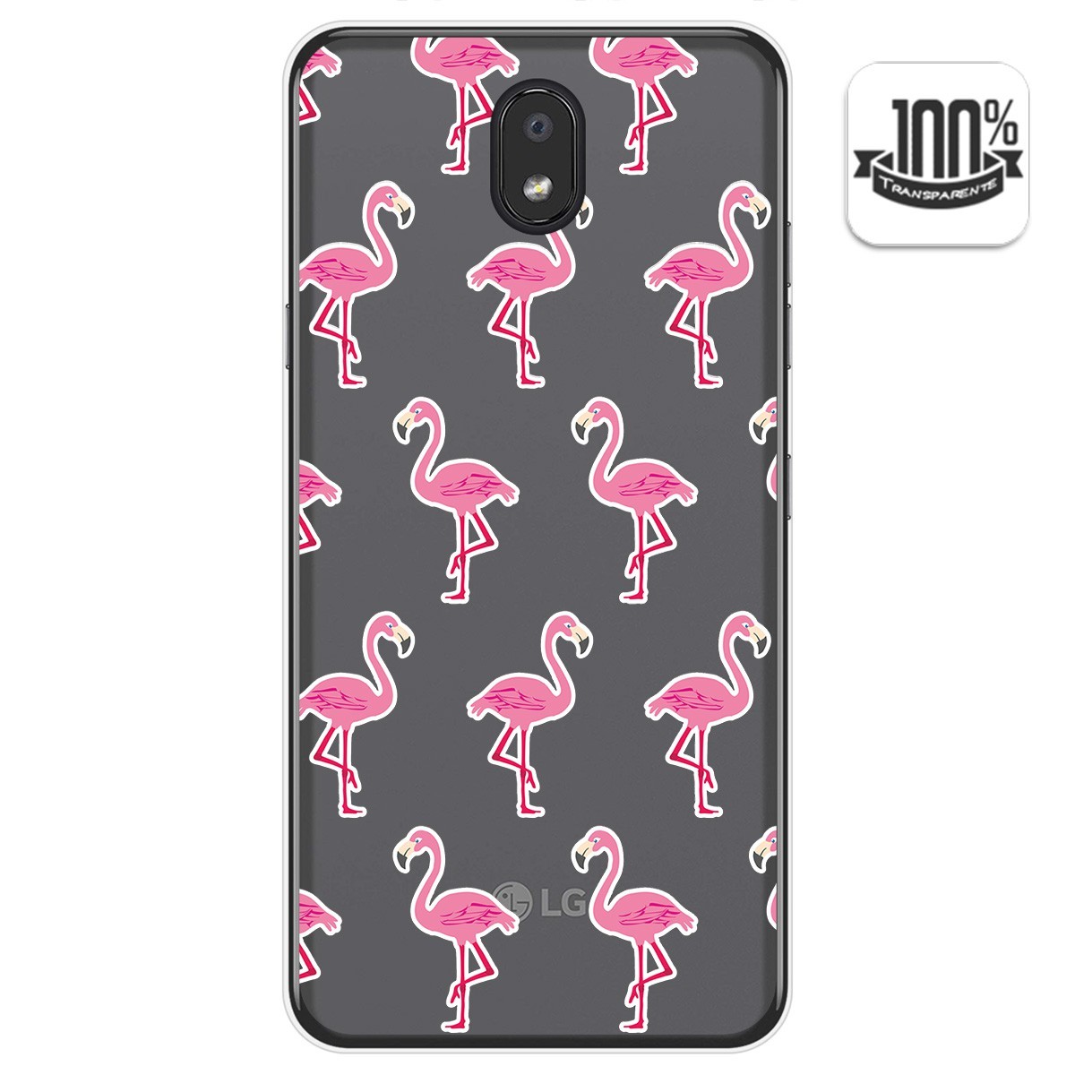 Funda Gel Transparente para Lg K30 diseño Flamenco Dibujos