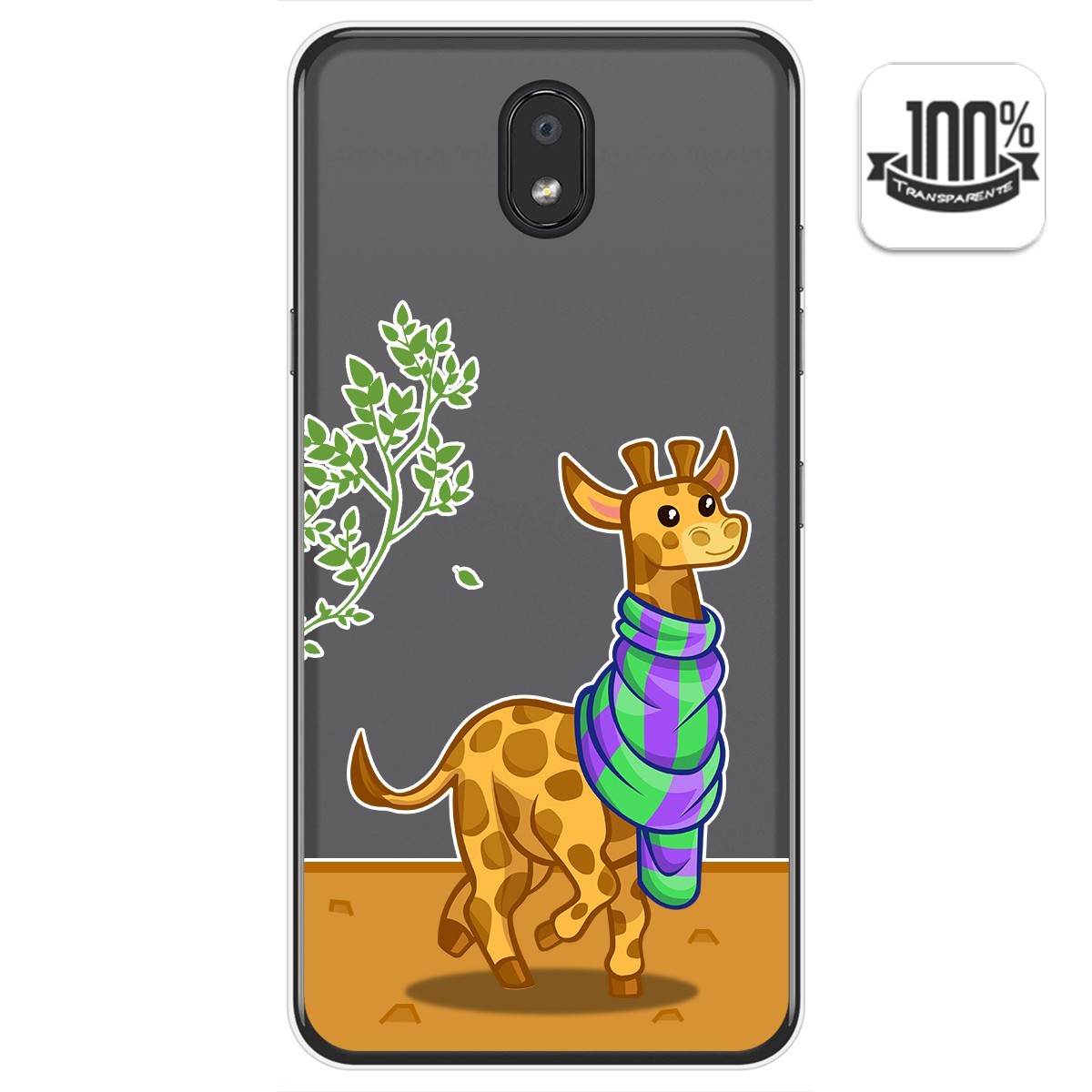 Funda Gel Transparente para Lg K30 diseño Jirafa Dibujos