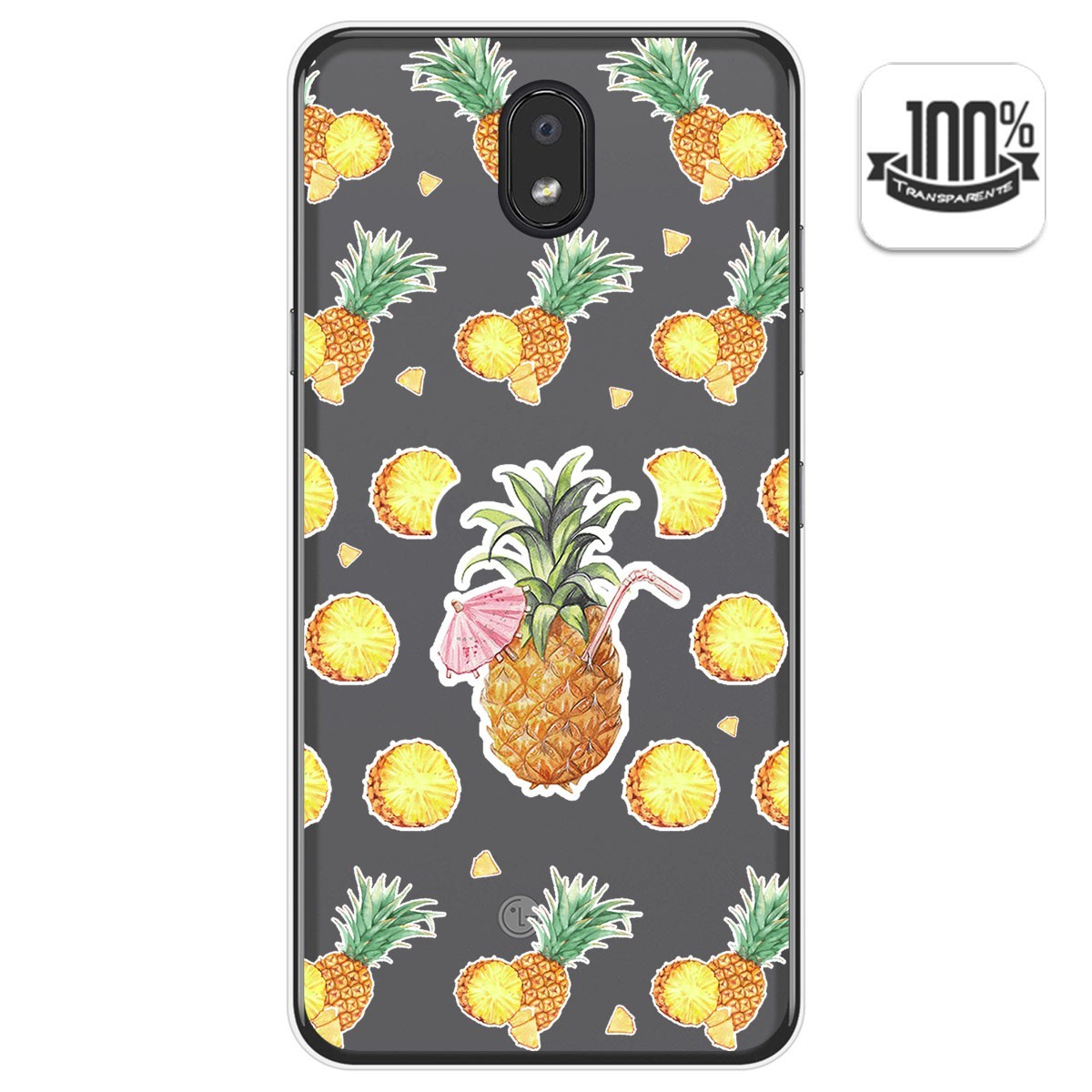 Funda Gel Transparente para Lg K30 diseño Piña Dibujos