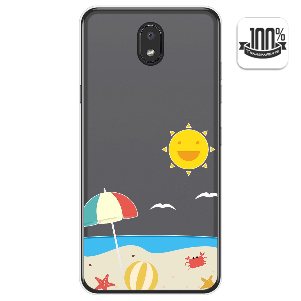 Funda Gel Transparente para Lg K30 diseño Playa Dibujos