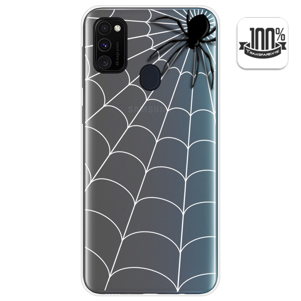Funda Gel Transparente para Samsung Galaxy M30s / M21 diseño Araña Dibujos