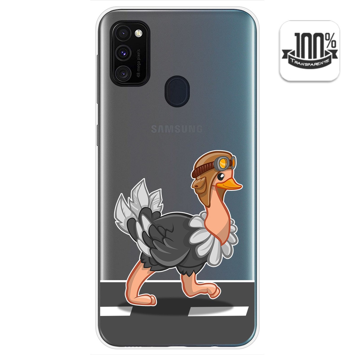 Funda Gel Transparente para Samsung Galaxy M30s / M21 diseño Avestruz Dibujos