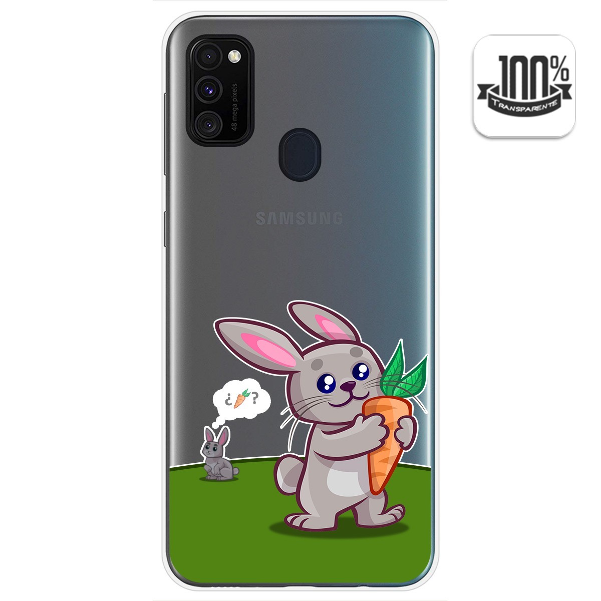 Funda Gel Transparente para Samsung Galaxy M30s / M21 diseño Conejo Dibujos
