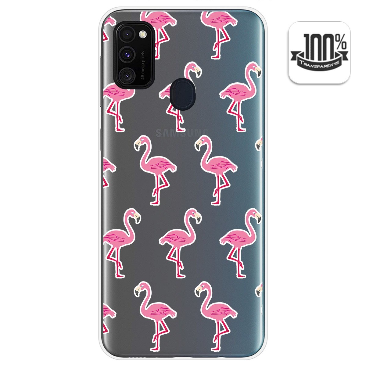 Funda Gel Transparente para Samsung Galaxy M30s / M21 diseño Flamenco Dibujos