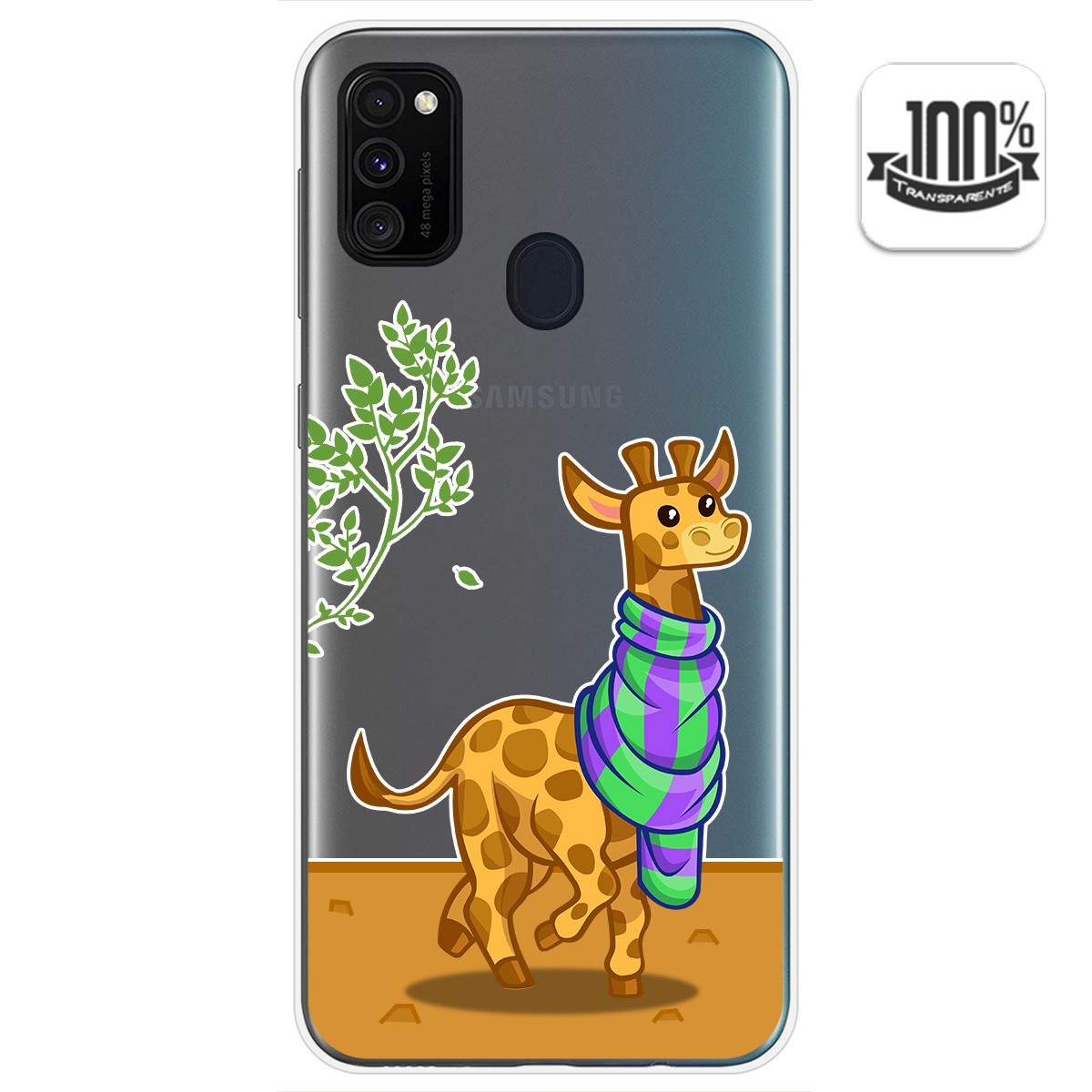 Funda Gel Transparente para Samsung Galaxy M30s / M21 diseño Jirafa Dibujos