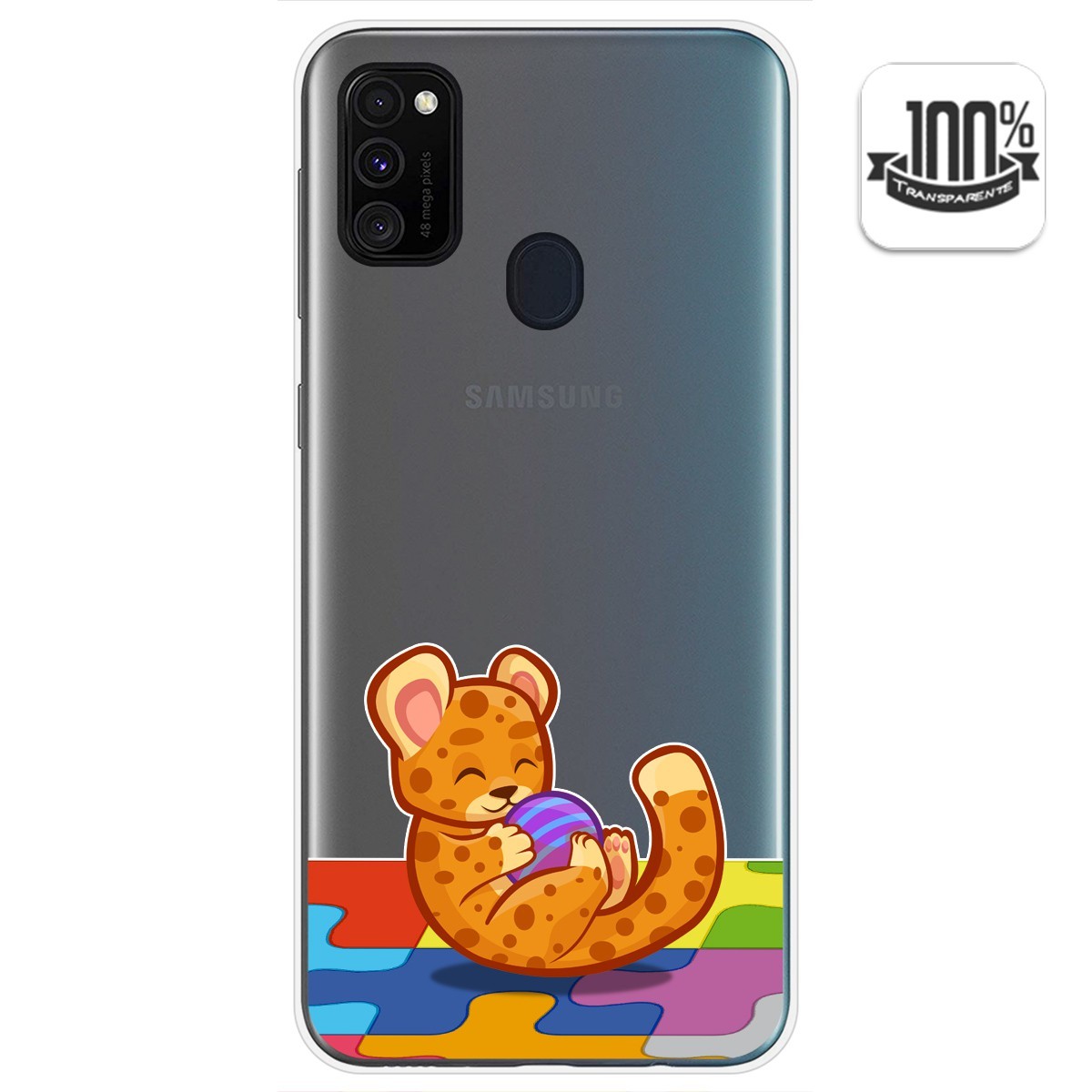 Funda Gel Transparente para Samsung Galaxy M30s / M21 diseño Leopardo Dibujos