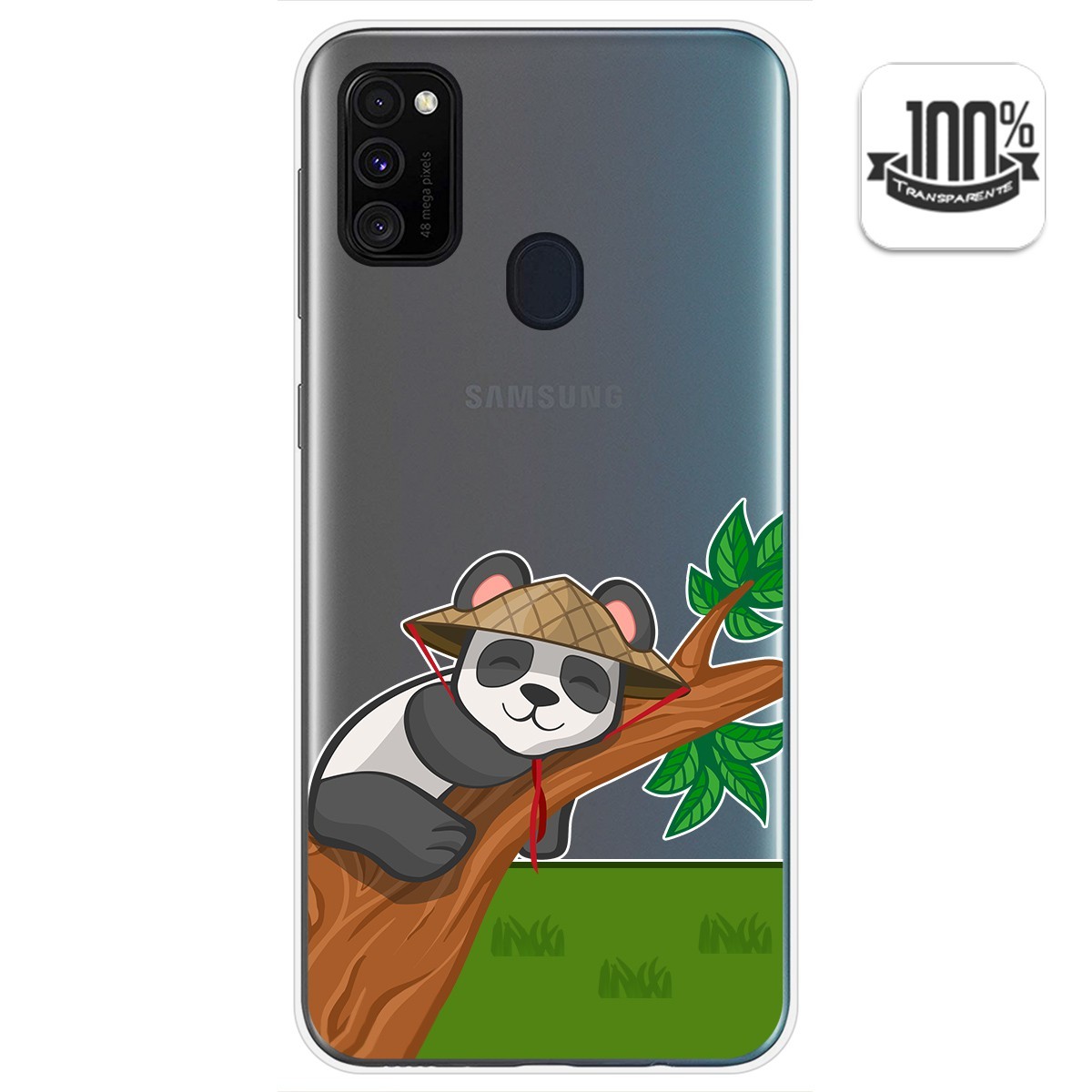 Funda Gel Transparente para Samsung Galaxy M30s / M21 diseño Panda Dibujos