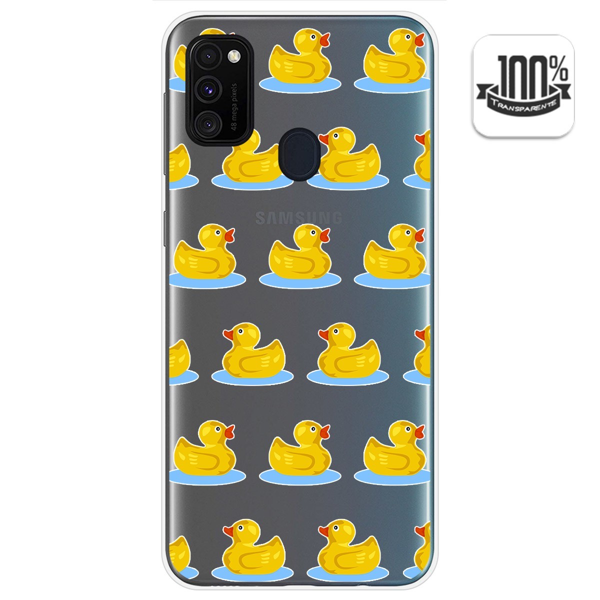 Funda Gel Transparente para Samsung Galaxy M30s / M21 diseño Pato Dibujos