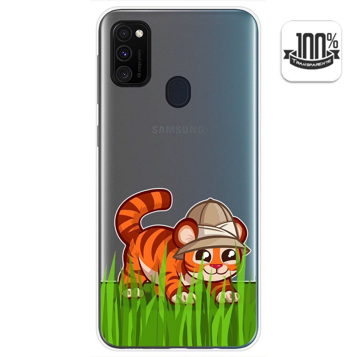 Funda Gel Transparente para Samsung Galaxy M30s / M21 diseño Tigre Dibujos