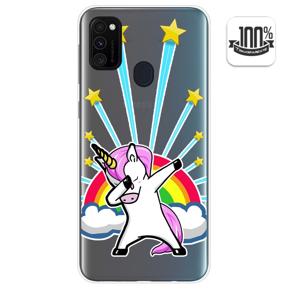 Funda Gel Transparente para Samsung Galaxy M30s / M21 diseño Unicornio Dibujos
