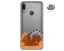 Funda Gel Transparente para Motorola Moto E6 Plus diseño Bufalo Dibujos
