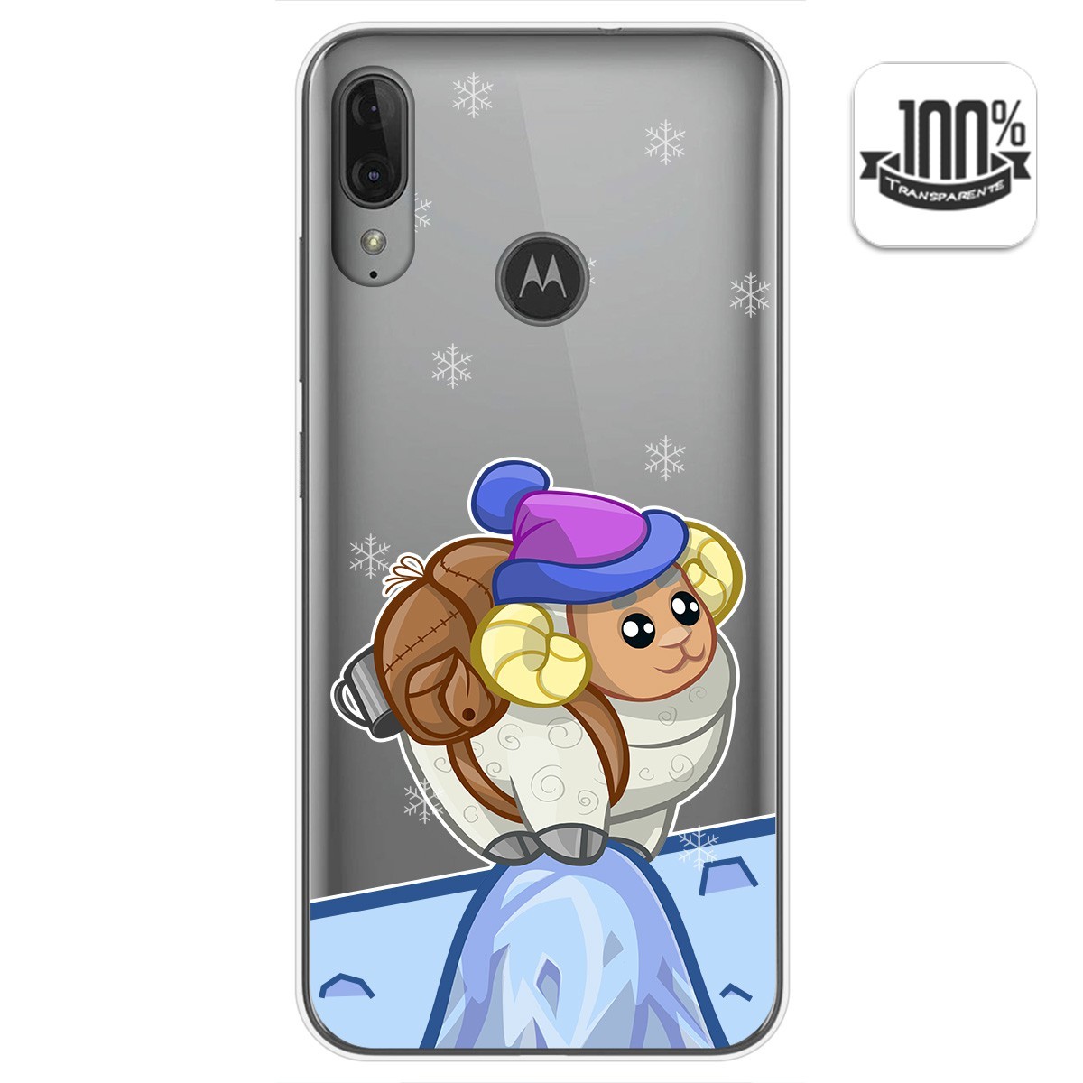 Funda Gel Transparente para Motorola Moto E6 Plus diseño Cabra Dibujos