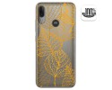 Funda Gel Transparente para Motorola Moto E6 Plus diseño Hojas Dibujos