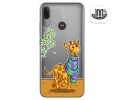 Funda Gel Transparente para Motorola Moto E6 Plus diseño Jirafa Dibujos