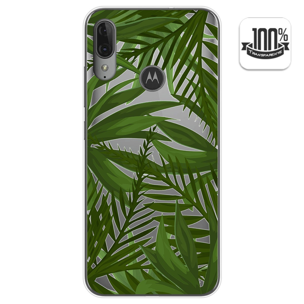 Funda Gel Transparente para Motorola Moto E6 Plus diseño Jungla Dibujos