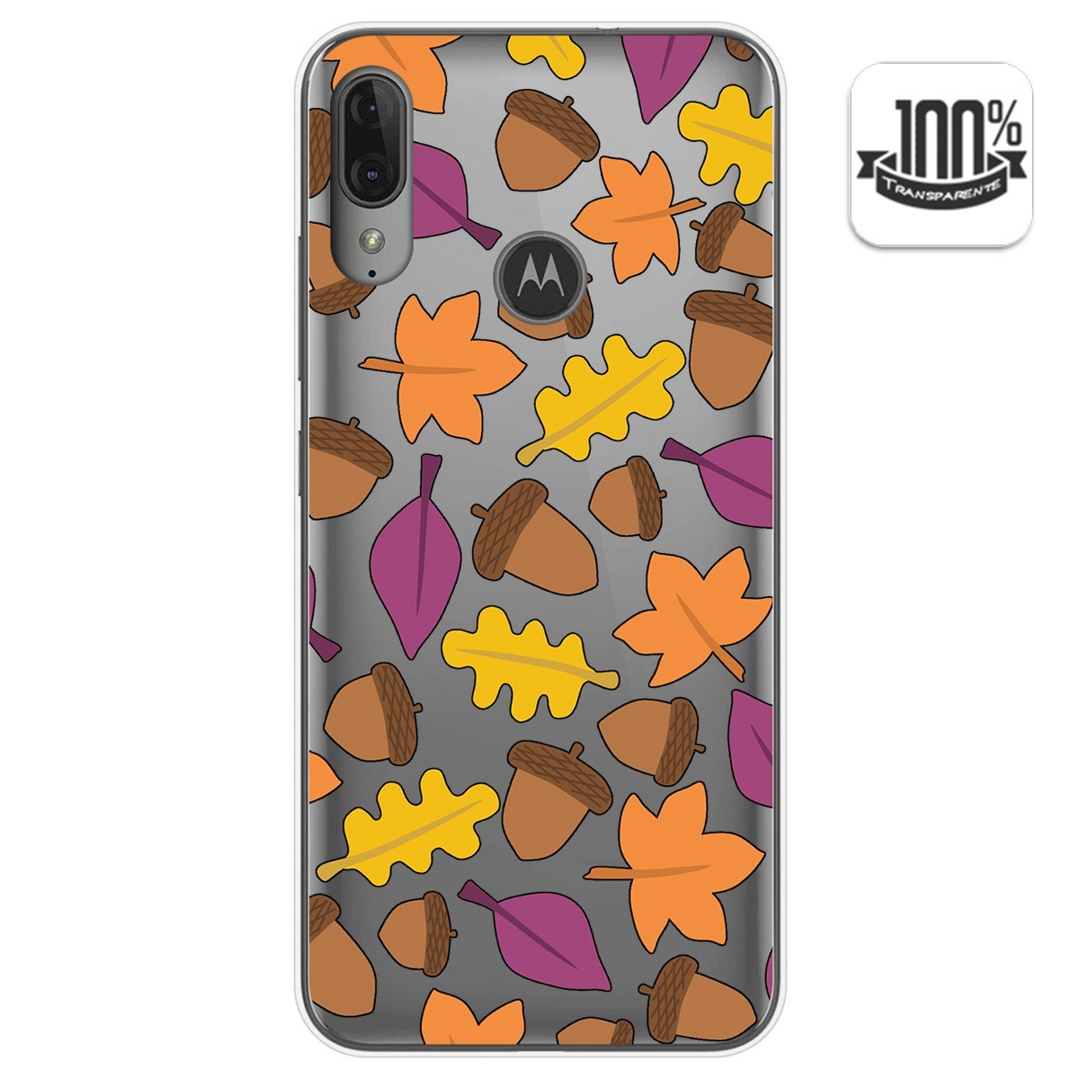 Funda Gel Transparente para Motorola Moto E6 Plus diseño Otoño Dibujos