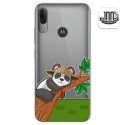 Funda Gel Transparente para Motorola Moto E6 Plus diseño Panda Dibujos