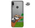 Funda Gel Transparente para Motorola Moto E6 Plus diseño Panda Dibujos