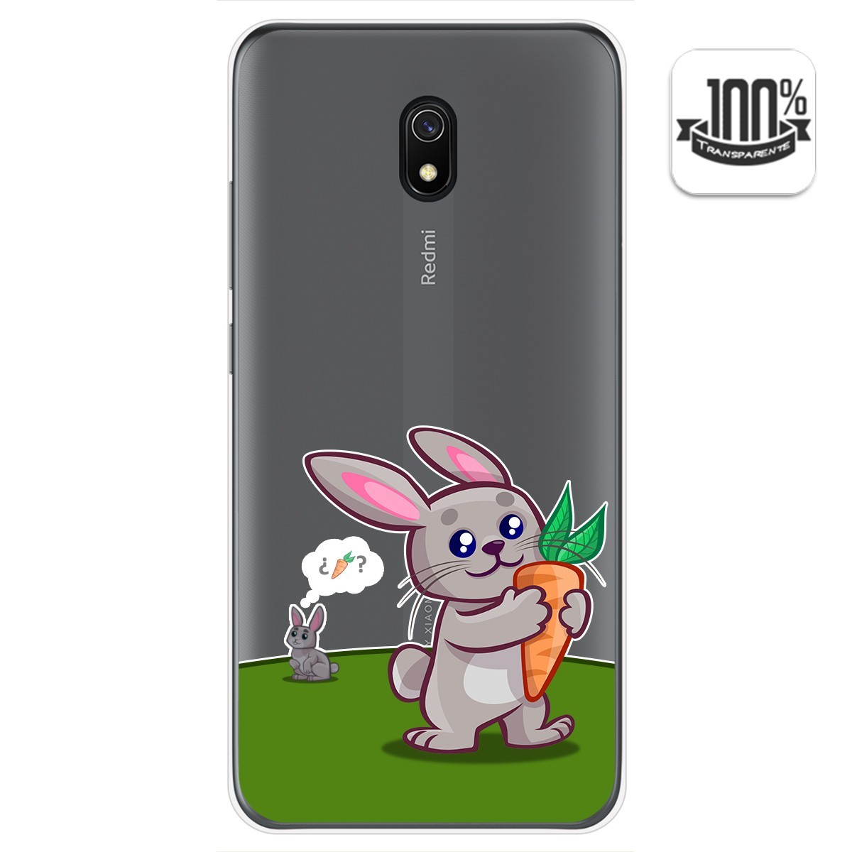 Funda Gel Transparente para Xiaomi Redmi 8A diseño Conejo Dibujos