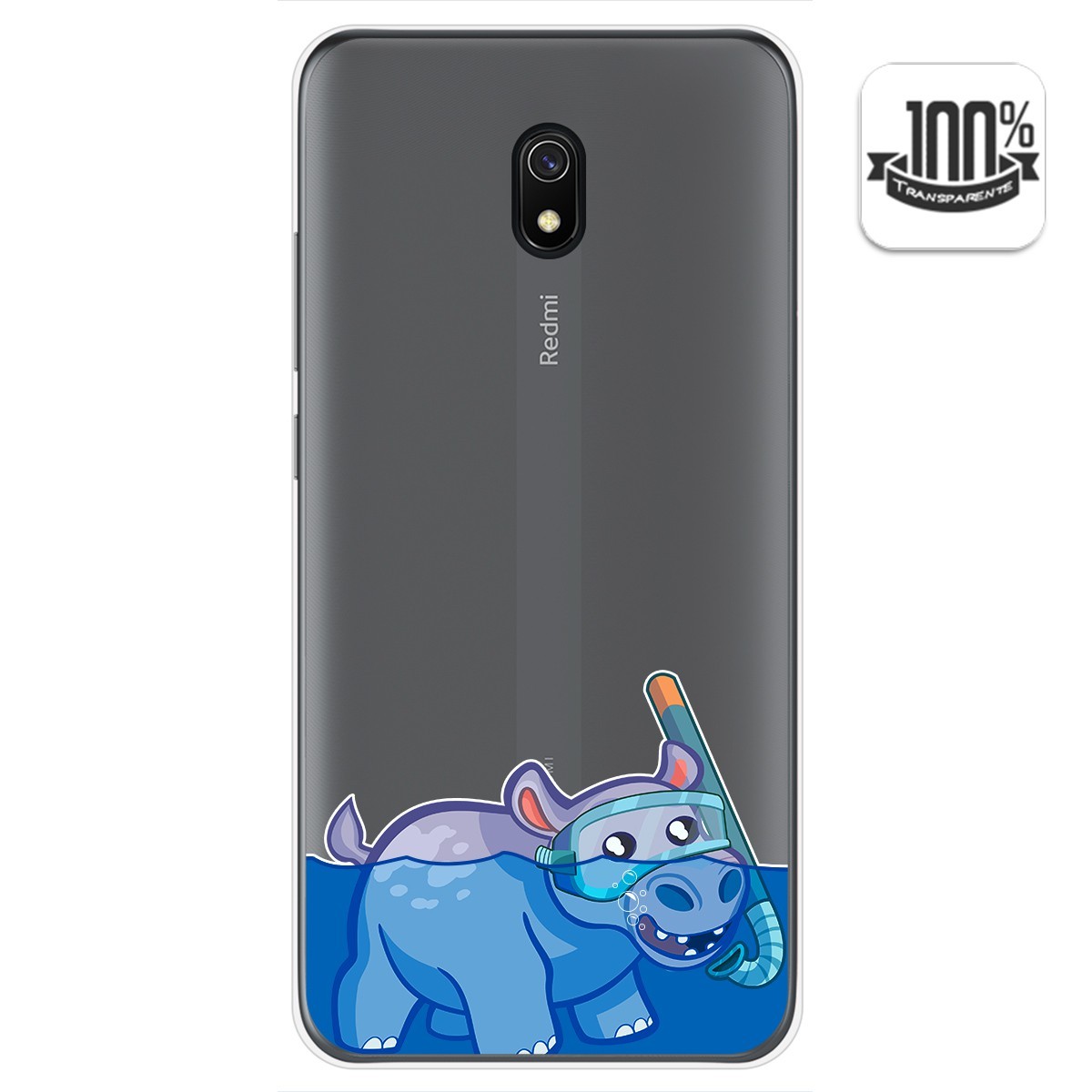 Funda Gel Transparente para Xiaomi Redmi 8A diseño Hipo Dibujos
