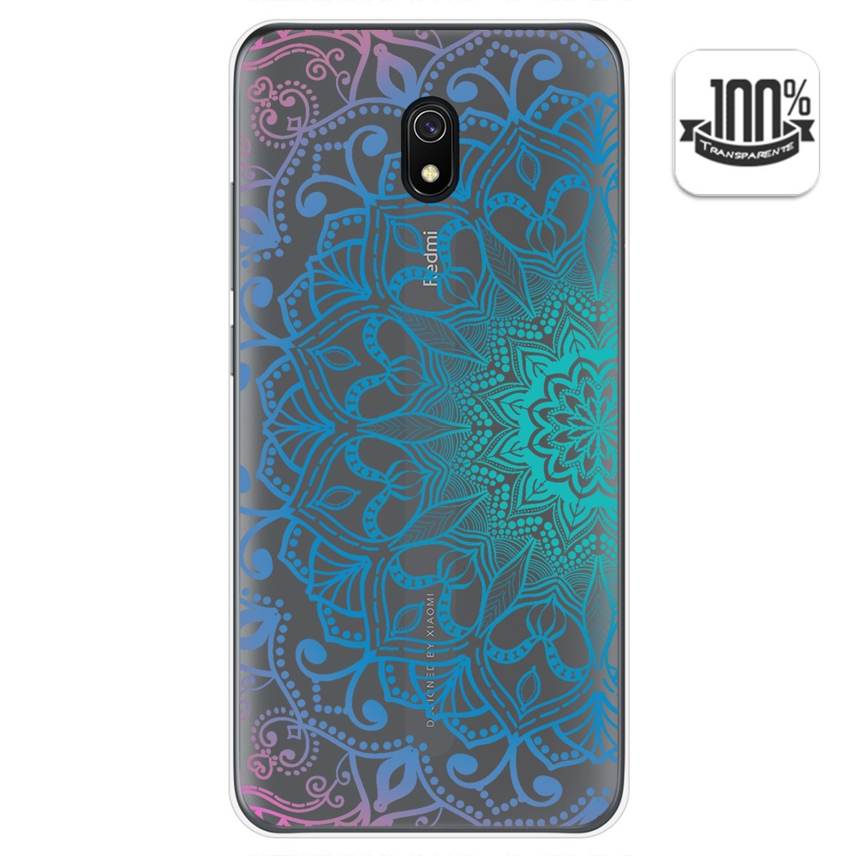 Funda Gel Transparente para Xiaomi Redmi 8A diseño Mandala Dibujos
