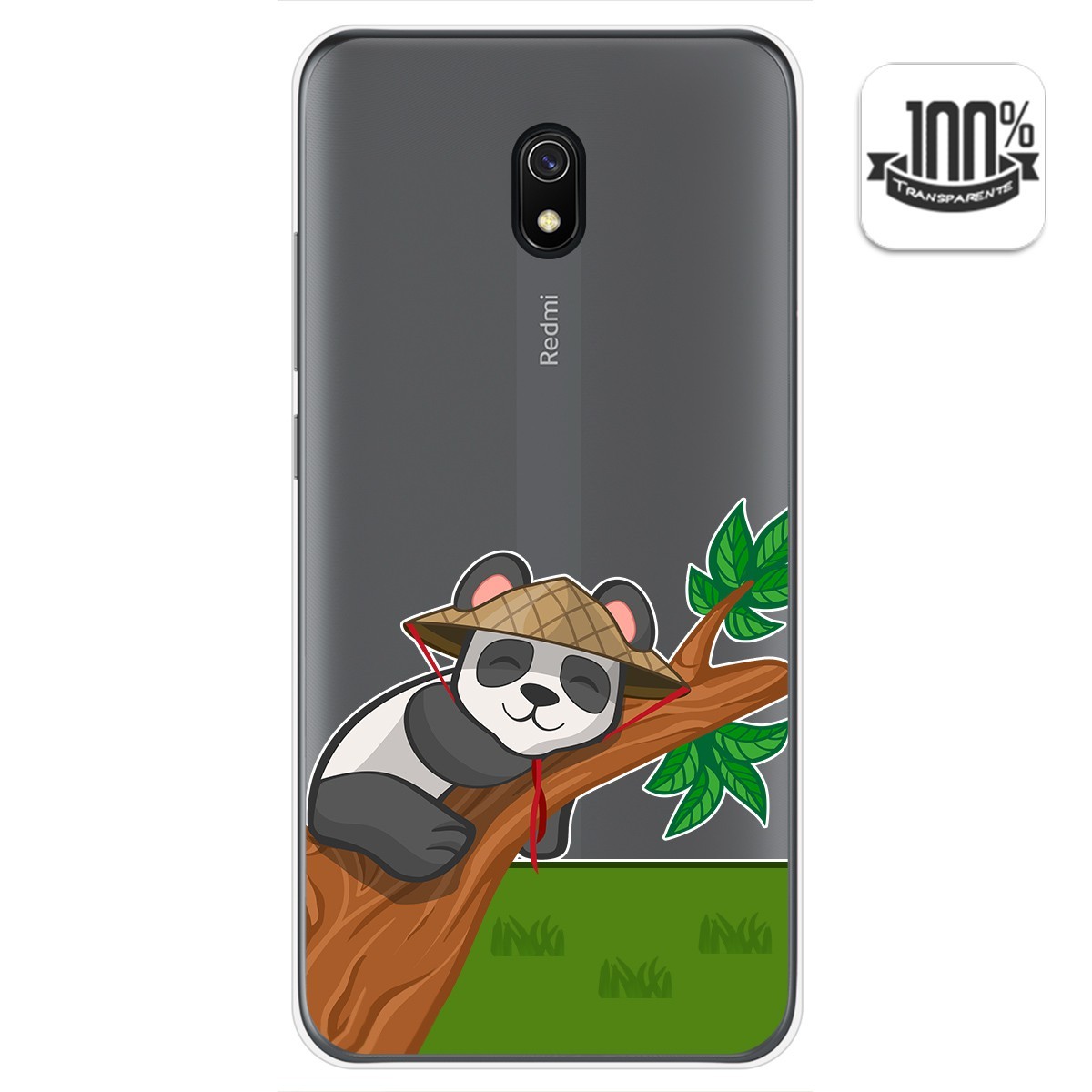 Funda Gel Transparente para Xiaomi Redmi 8A diseño Panda Dibujos