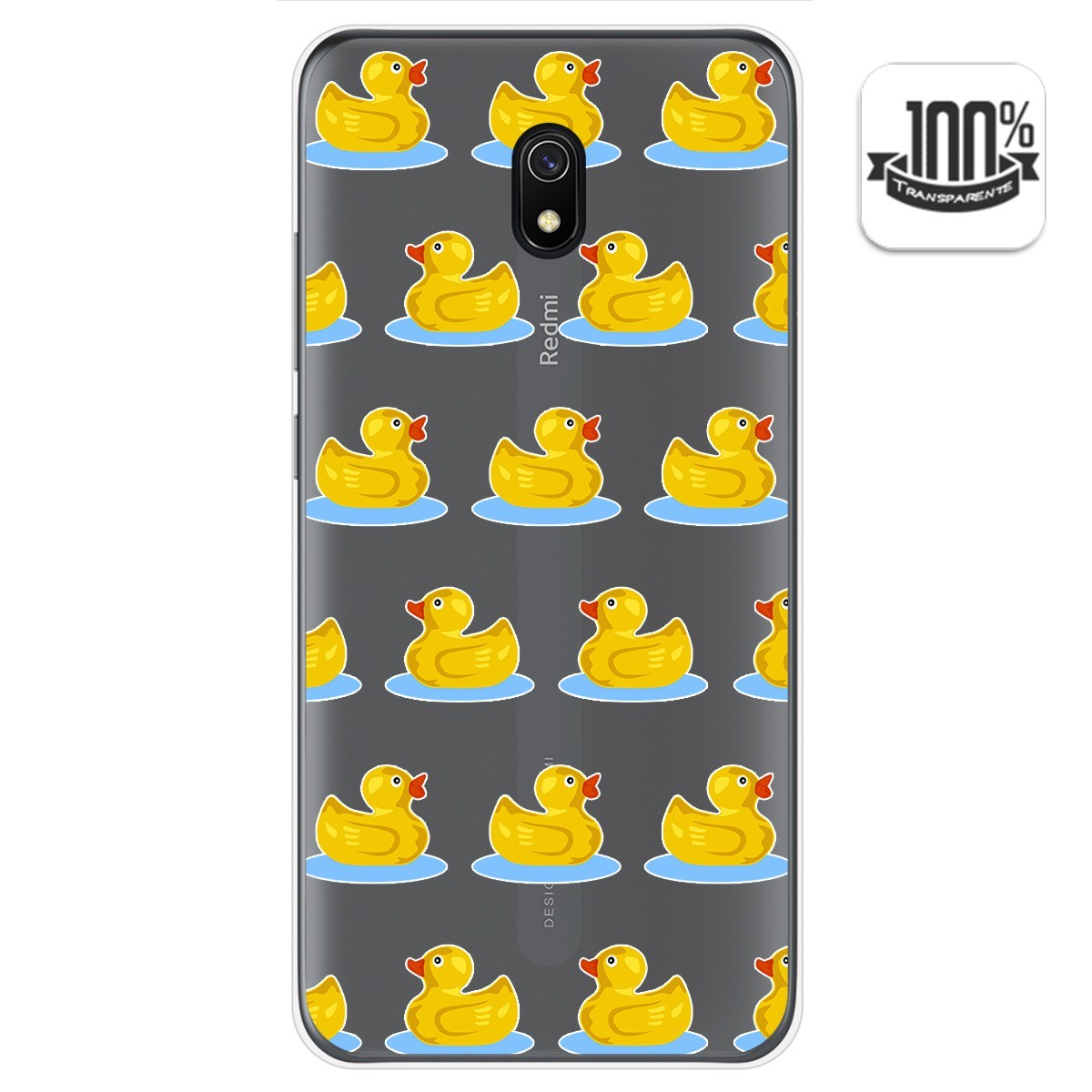 Funda Gel Transparente para Xiaomi Redmi 8A diseño Pato Dibujos