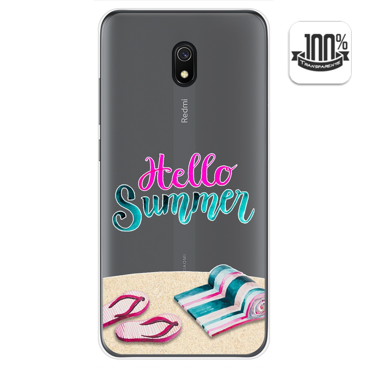 Funda Gel Transparente para Xiaomi Redmi 8A diseño Summer Dibujos