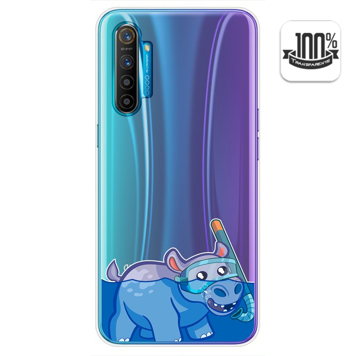 Funda Gel Transparente para Realme X2 diseño Hipo Dibujos