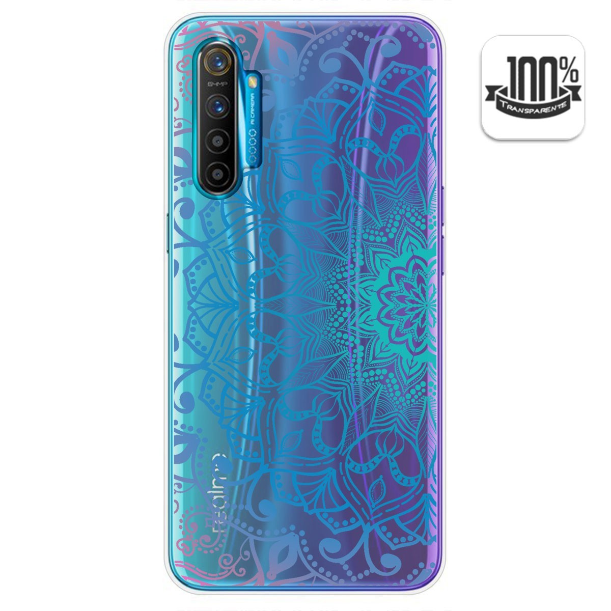 Funda Gel Transparente para Realme X2 diseño Mandala Dibujos