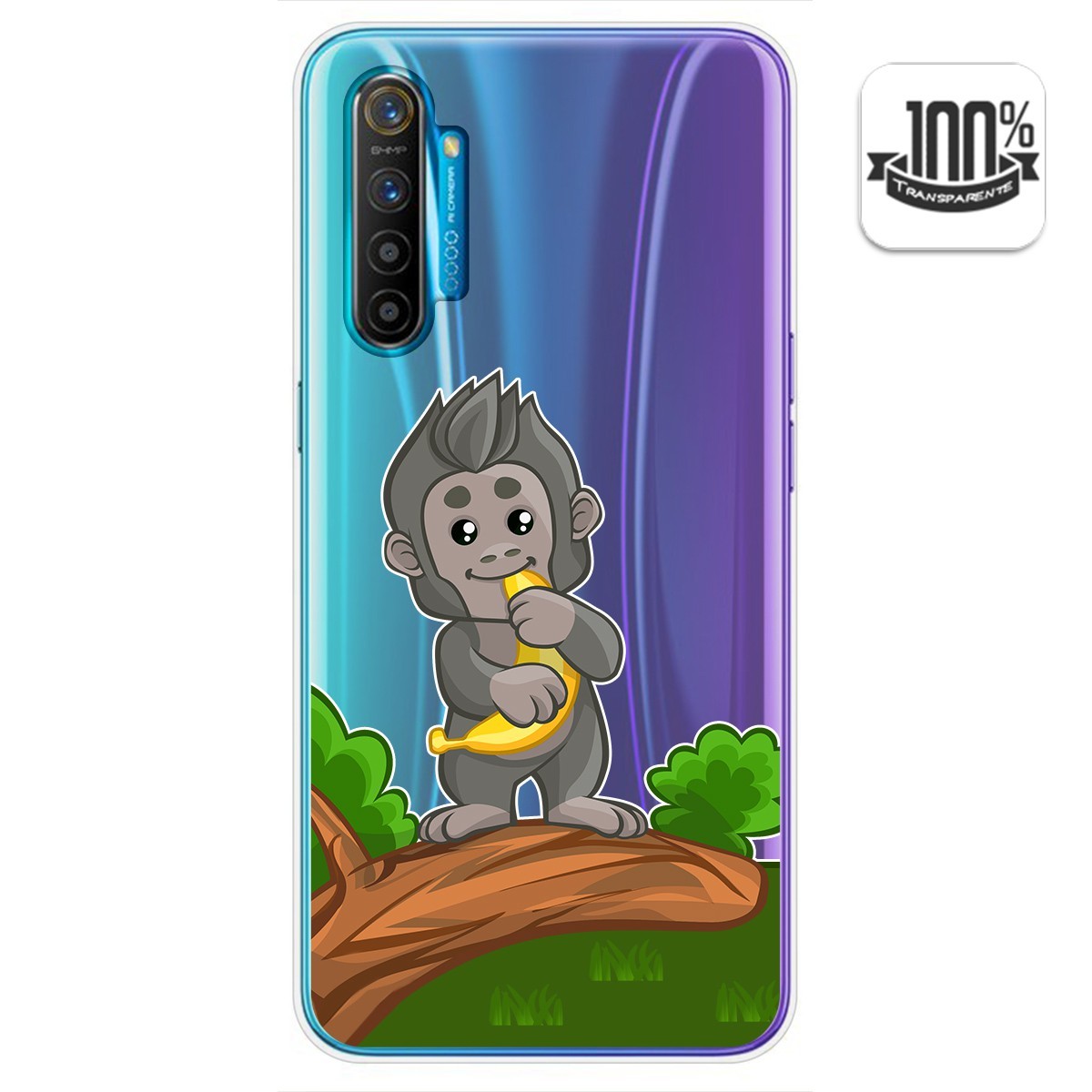Funda Gel Transparente para Realme X2 diseño Mono Dibujos