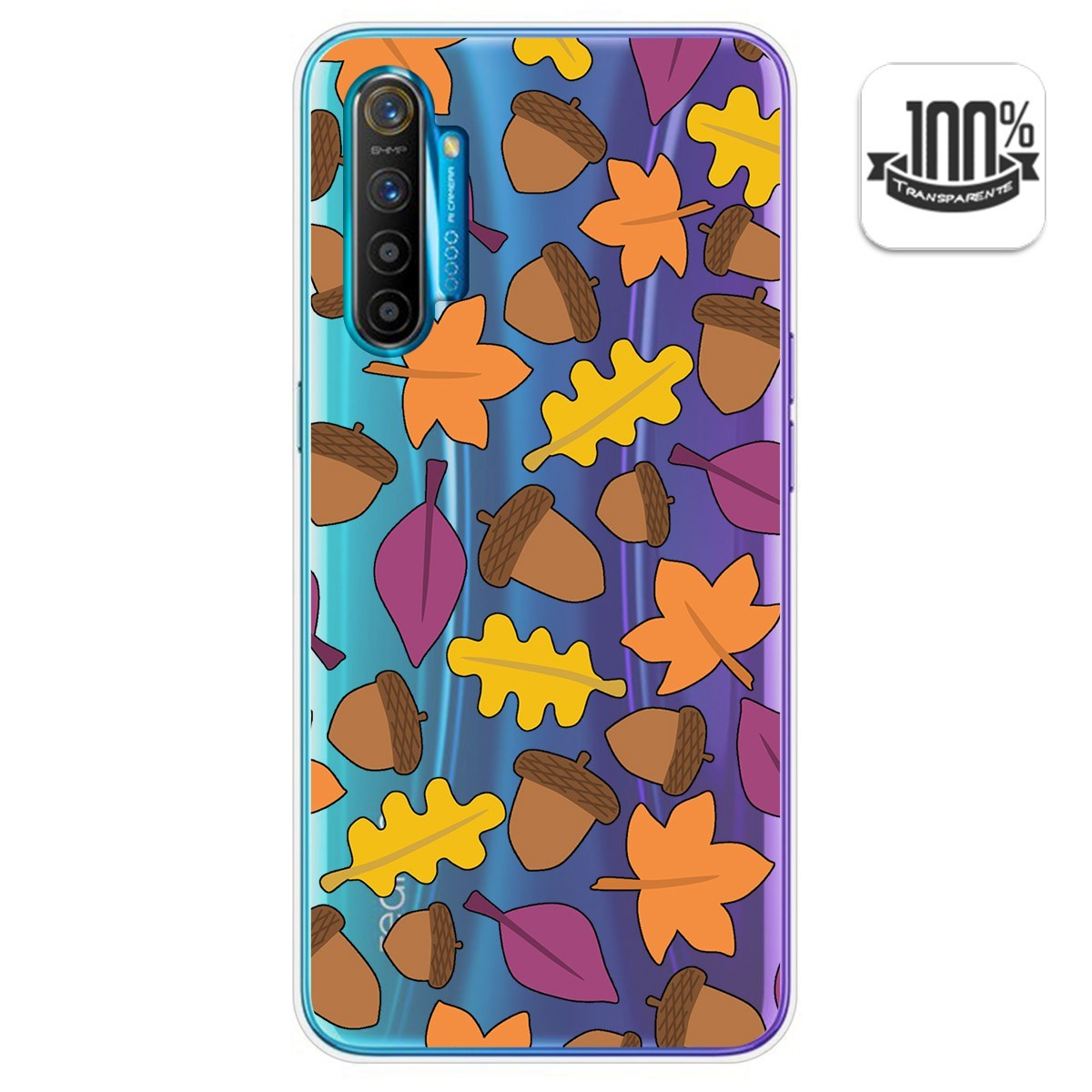 Funda Gel Transparente para Realme X2 diseño Otoño Dibujos
