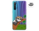Funda Gel Transparente para Realme X2 diseño Panda Dibujos