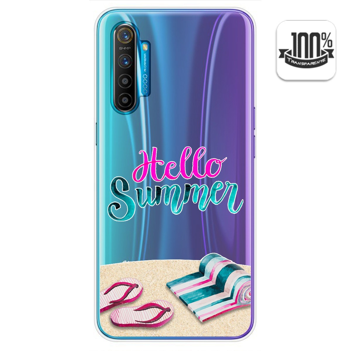 Funda Gel Transparente para Realme X2 diseño Summer Dibujos