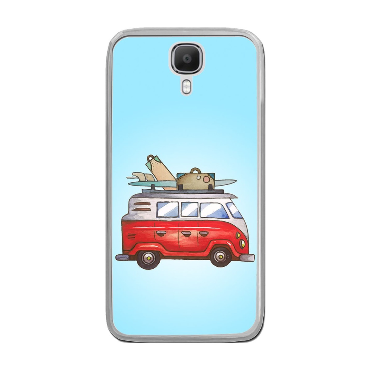 Funda Gel Tpu para Doogee X9 / X9 Pro  Diseño Furgoneta Dibujos