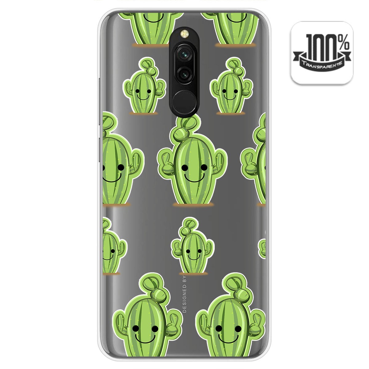Funda Gel Transparente para Xiaomi Redmi 8 diseño Cactus Dibujos