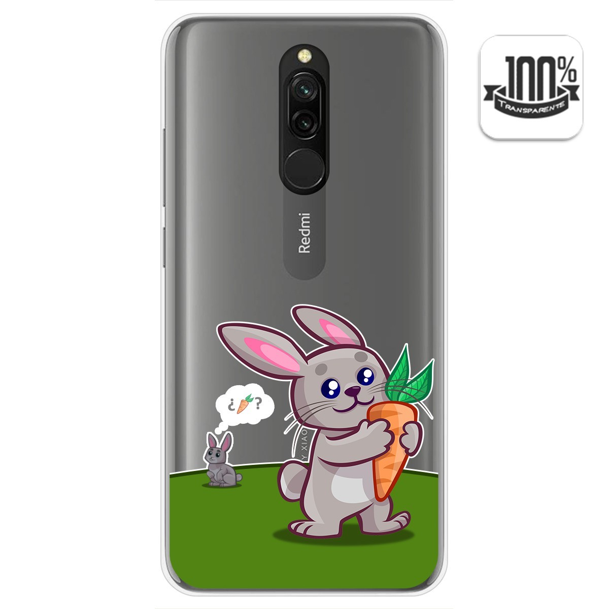 Funda Gel Transparente para Xiaomi Redmi 8 diseño Conejo Dibujos