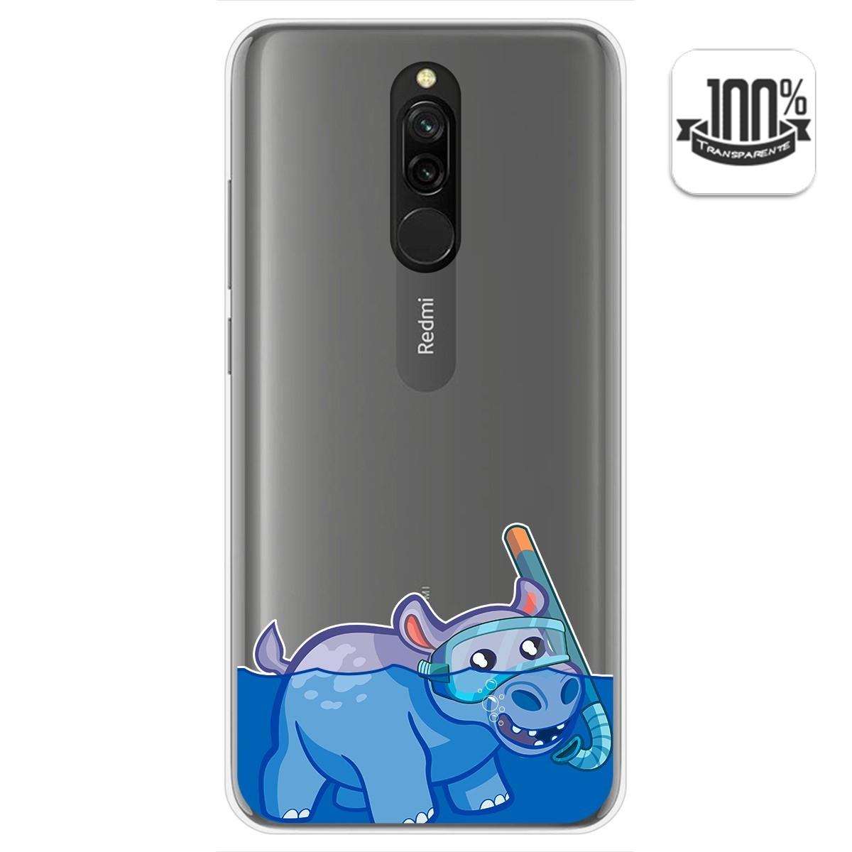 Funda Gel Transparente para Xiaomi Redmi 8 diseño Hipo Dibujos