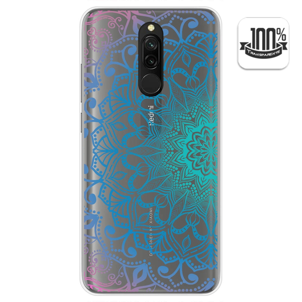 Funda Gel Transparente para Xiaomi Redmi 8 diseño Mandala Dibujos