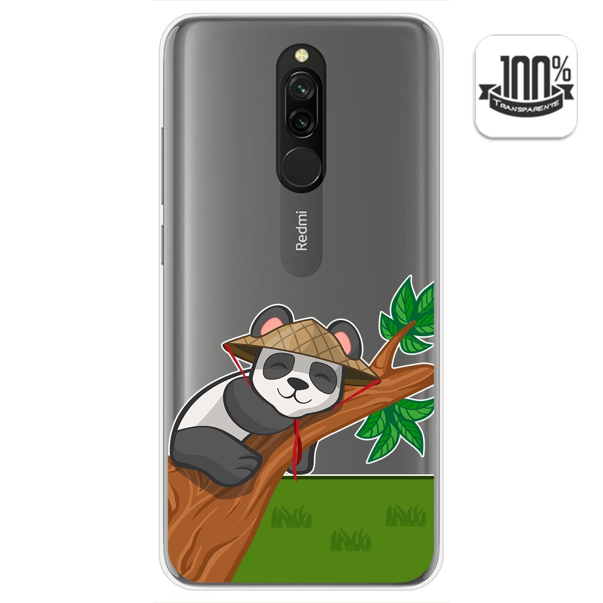 Funda Gel Transparente para Xiaomi Redmi 8 diseño Panda Dibujos