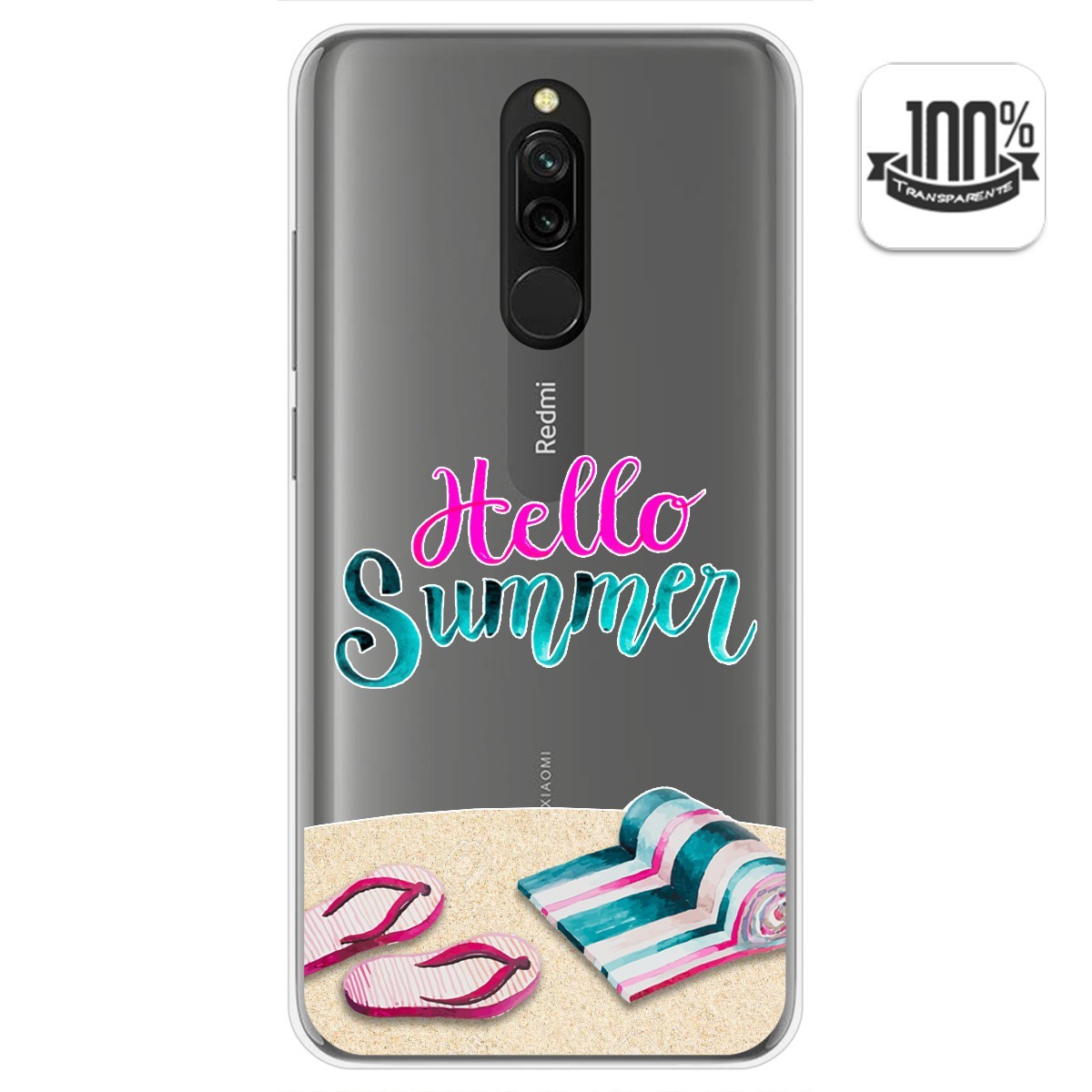Funda Gel Transparente para Xiaomi Redmi 8 diseño Summer Dibujos