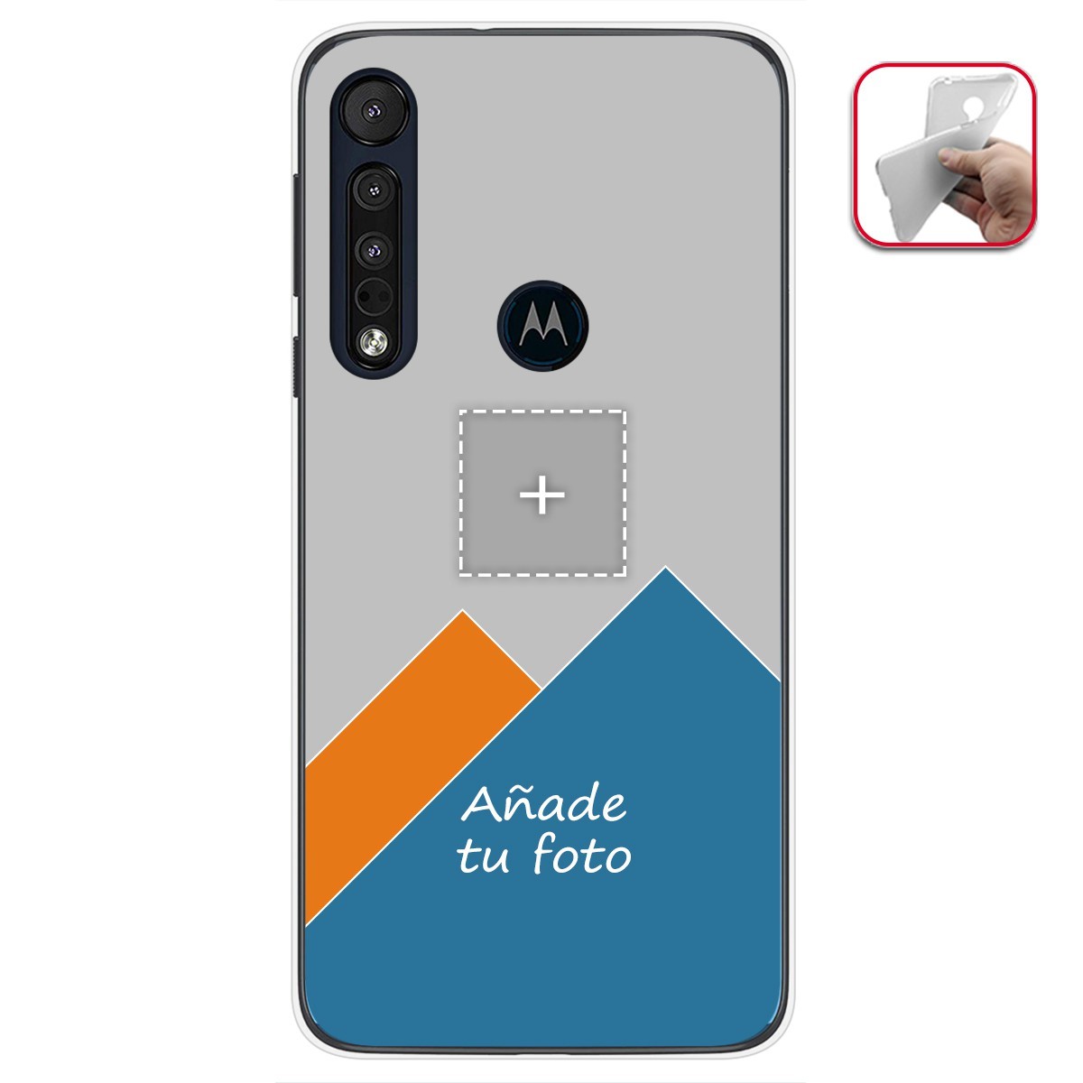 Personaliza tu Funda Gel Mate con tu Fotografia para Motorola One Macro dibujo personalizada