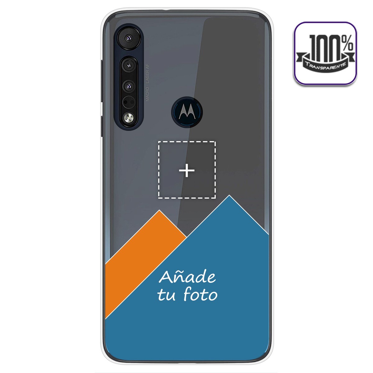 Personaliza tu Funda Gel 100% Transparente con tu Fotografia para Motorola One Macro dibujo personalizada